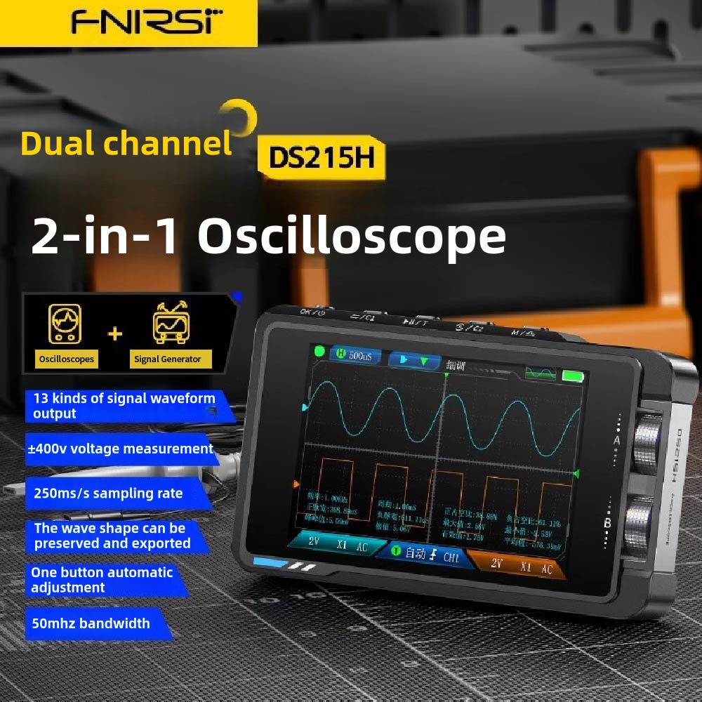 Fnirsi Digital Oscilloscope Handheld - FNIRSI DS215H 휴대용 소형 HD 화면