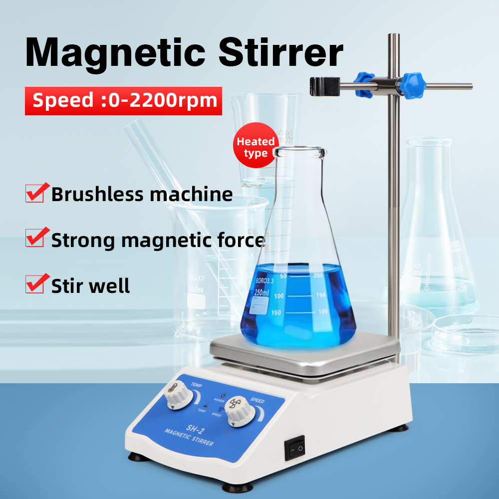 Lab Magnetic Stirrer Hot Plate - SH-2 가열 마그네틱 교반기, 2000ml 혼합