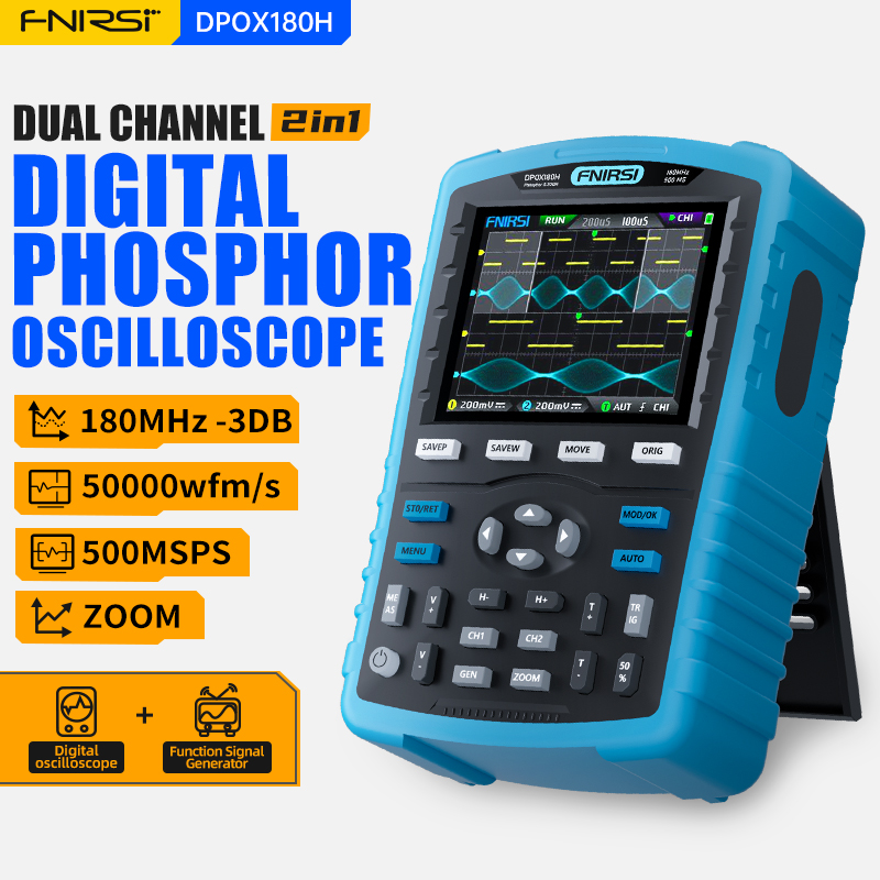 Fnirsi Digital Oscilloscope Handheld - FNIRSI DPOX180H 휴대용 디지털 오실로스코프, 180MHz,