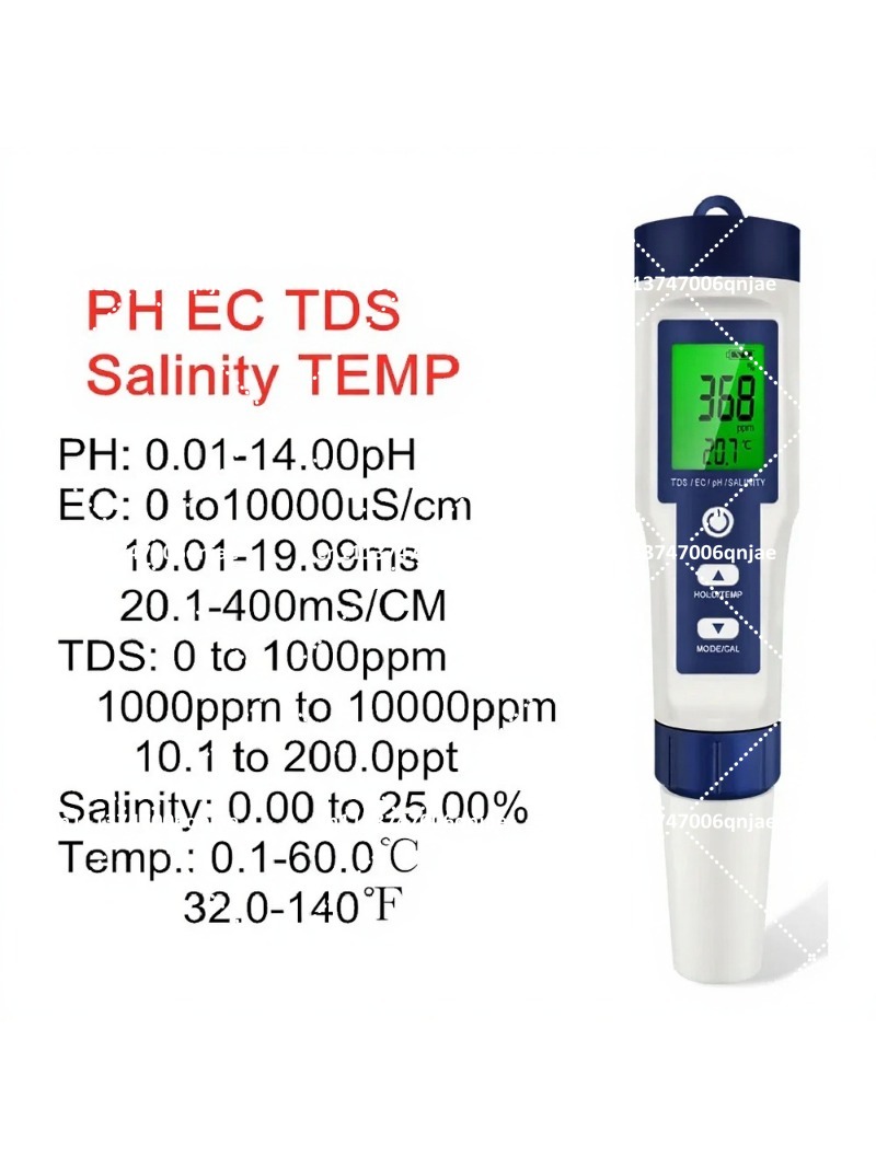 5가지 기능을 갖춘 디지털 수질 측정기: pH, TDS - Ph Meter Digital Water Tester 리뷰 및 가격