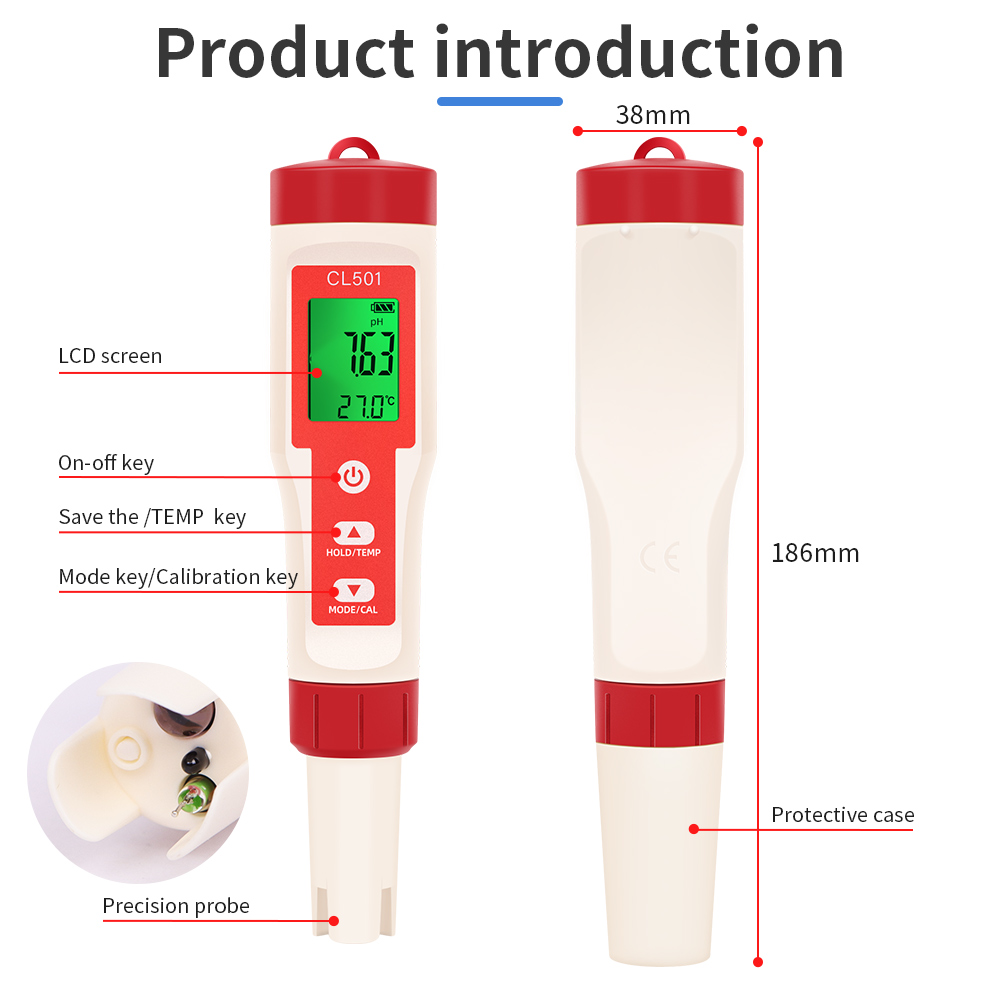 PH/CL2/H2/ORP/온도 측정기 염소 검출기 수영 - Ph Meter Digital Water Tester 리뷰 및 가격