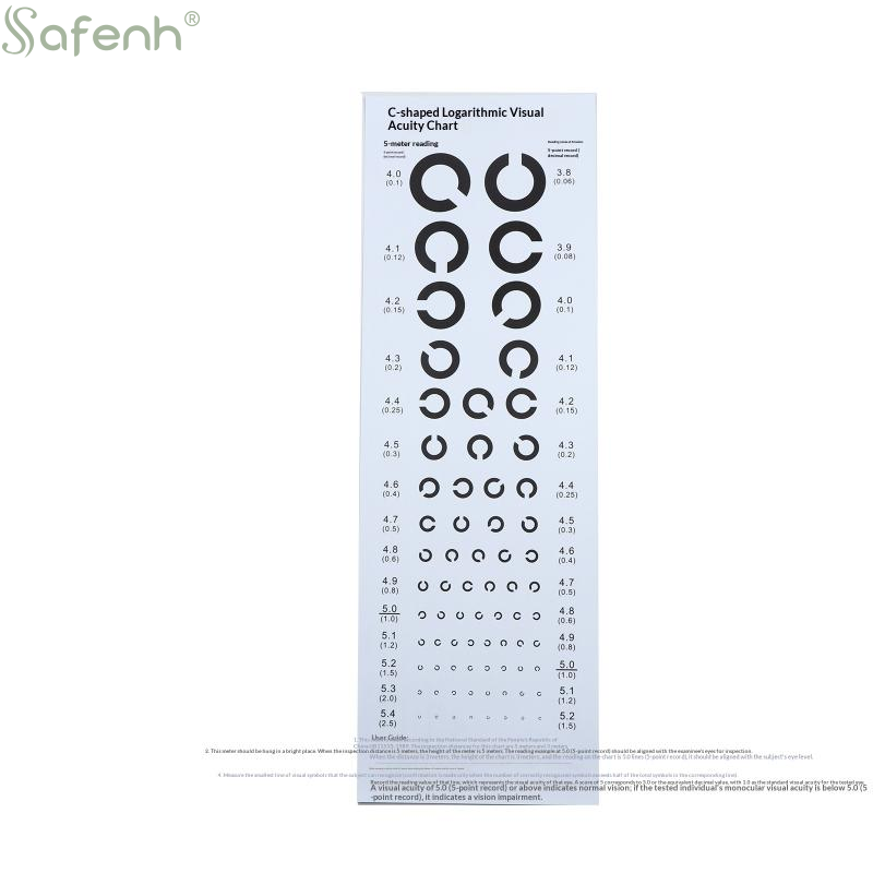 근시 검사 카드 시력표 십진법 브로큰 C 눈 검사용 | - Medical Supplies 리뷰 및 가격