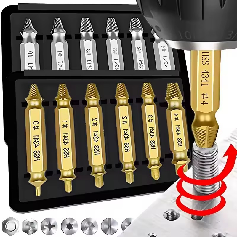 손상된 나사 제거 드릴 비트 세트, 벗겨진 나사/볼트  - Industrial Tools 리뷰 및 가격